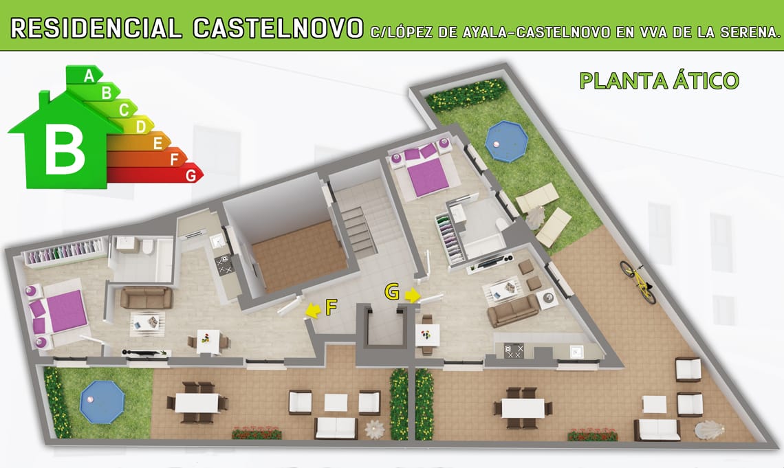 Planta ático Castelnovo
